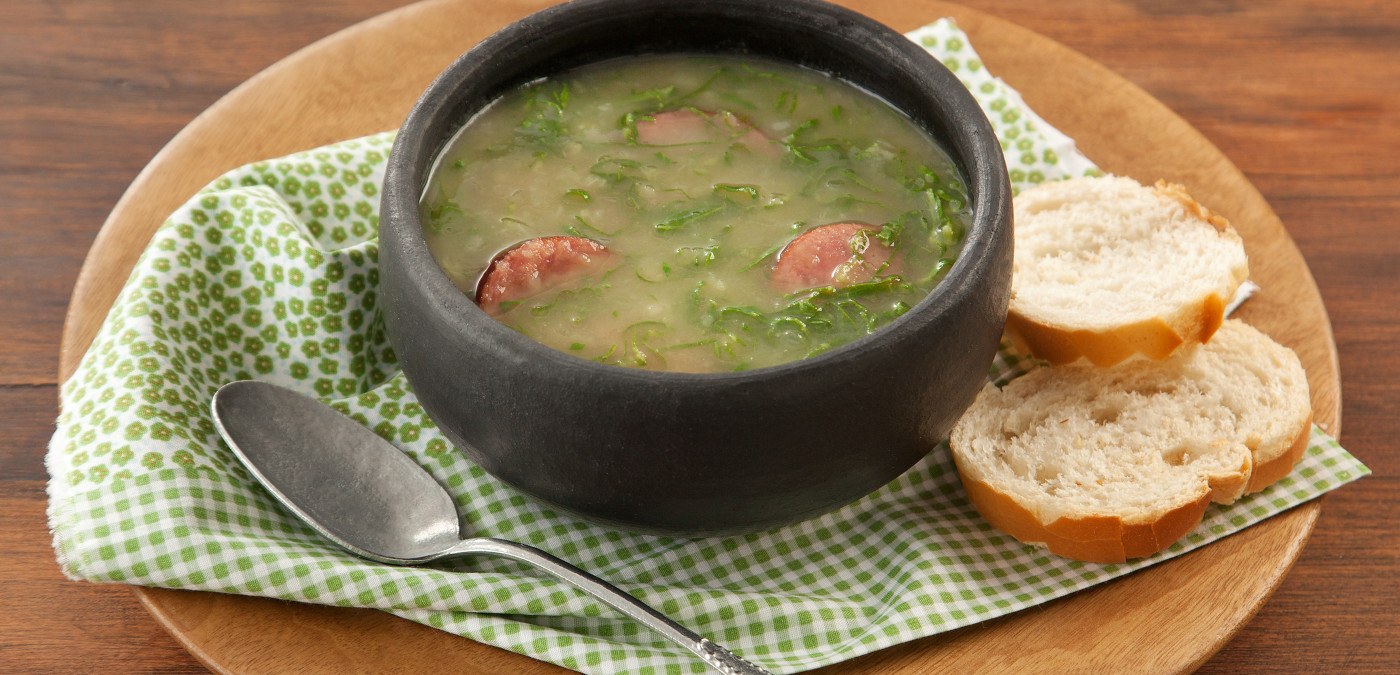 Caldo verde light de frango